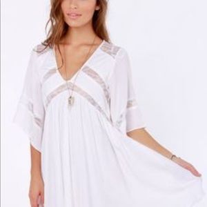 White Ladakh Mini Boho Sundresss