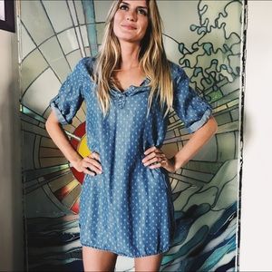 Cloth & Stone, Chambray denim tunic XS w/ pockets