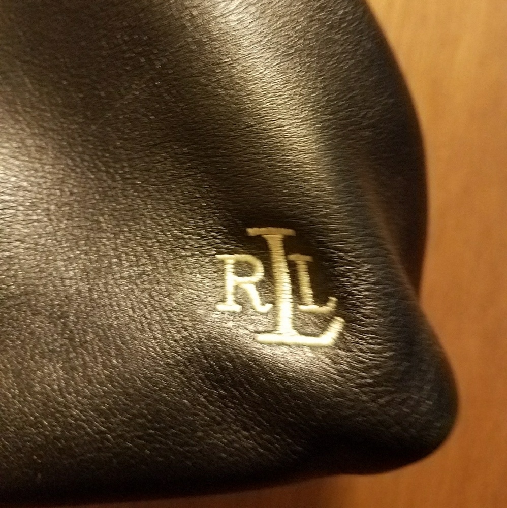 Lauren Ralph Lauren black Newberry leather purse