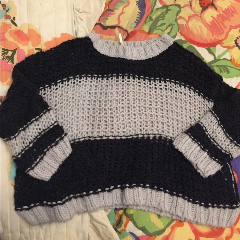 Boxy open stitch sweater