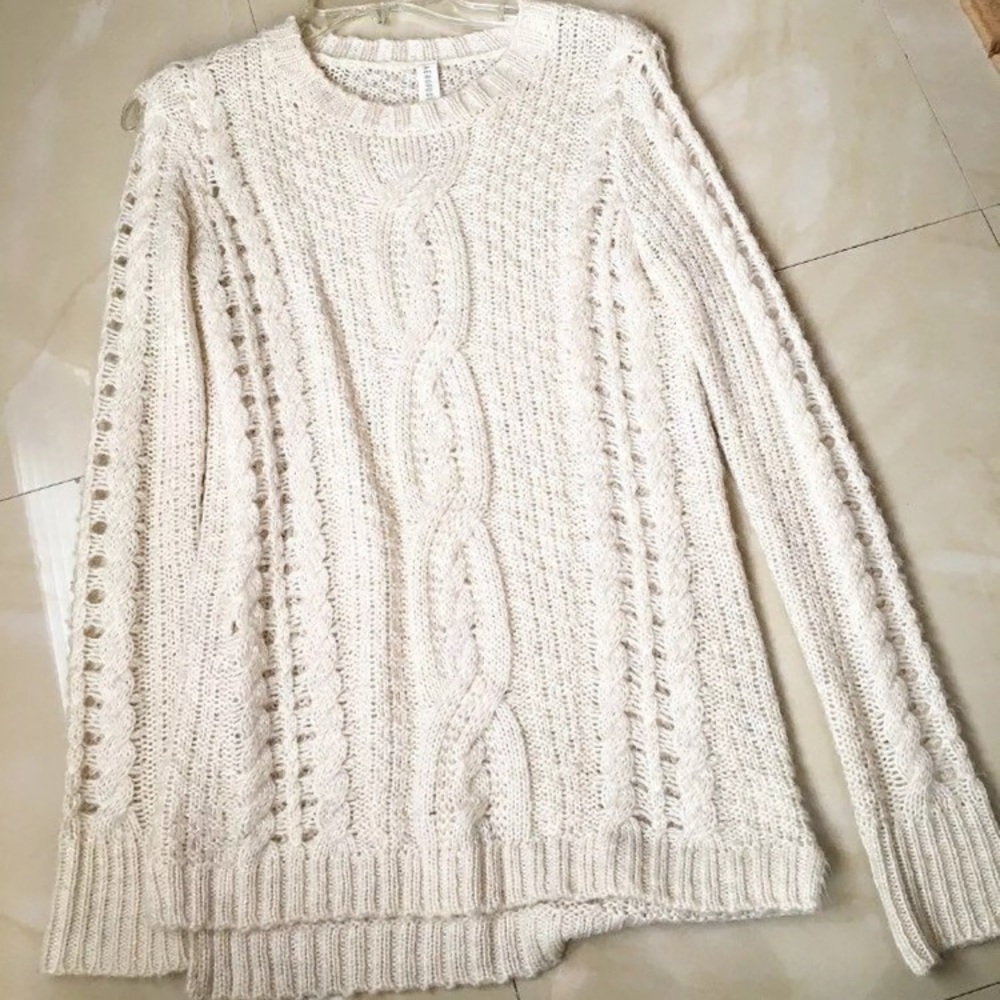 Cream beige knit sweater