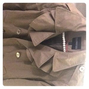 Express ruffled collar coat Sz-S