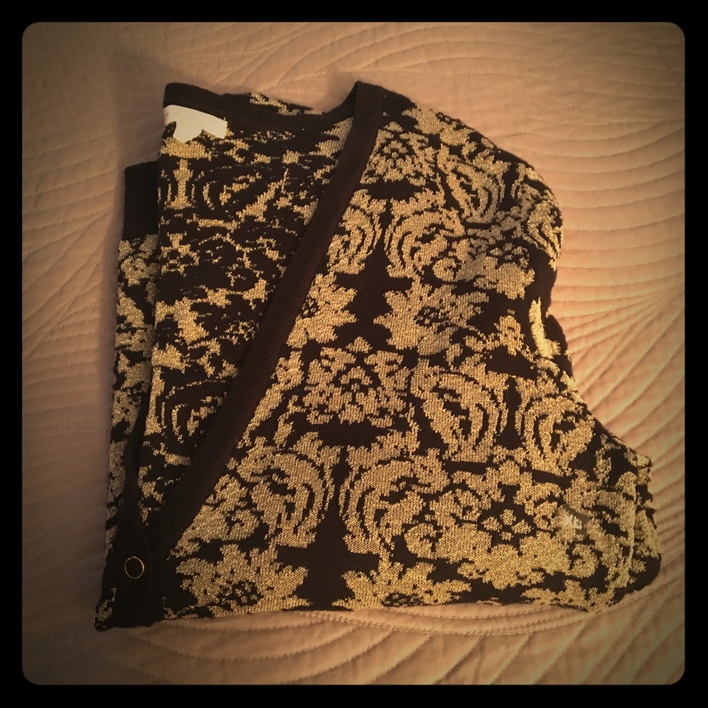 Gold and black cardigan