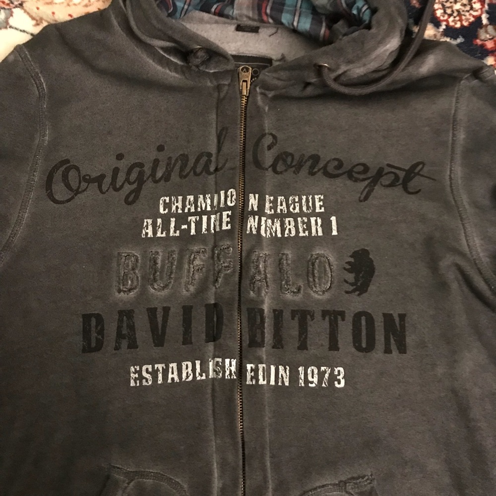 David bitton buffalo men’s zip up hoodie