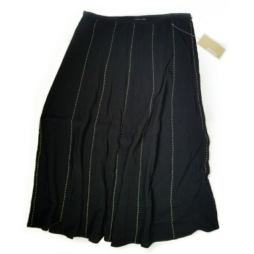 🐆 Michael Kors Black Midi Skirt