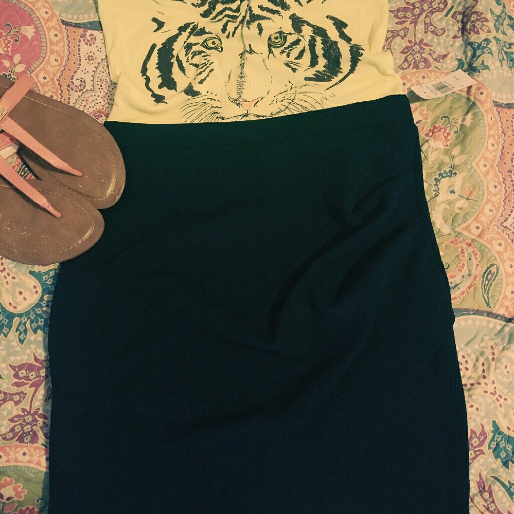 Rainbow Asymmetrical Fitted Skirt