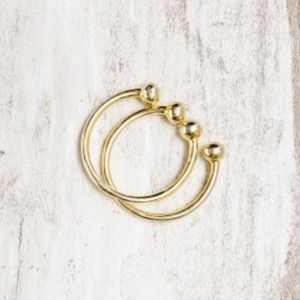TWO 14k gold La Soula diamond rings in YELLOW GOLD