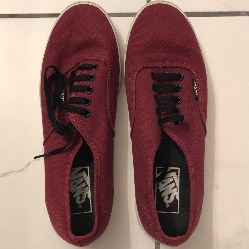 Maroon vans shoes