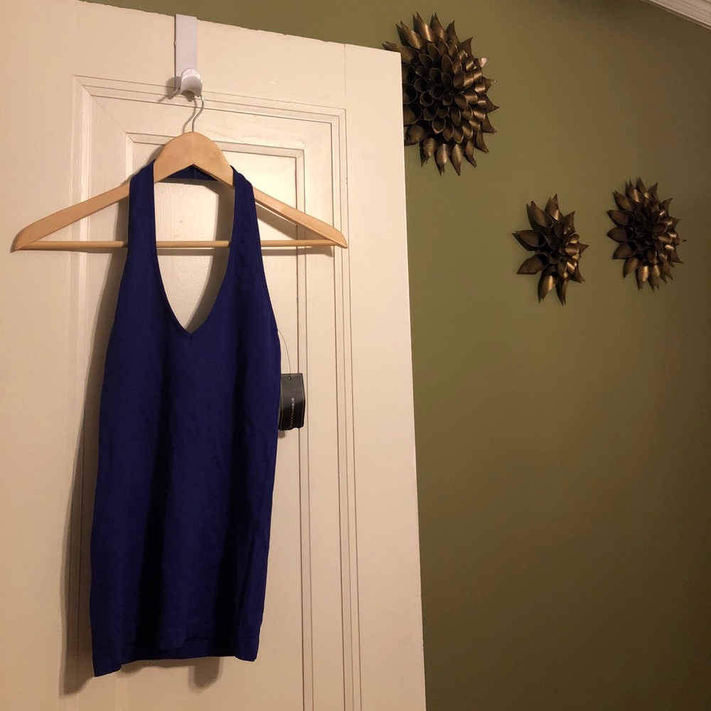 BCBG Violet halter tank — never worn