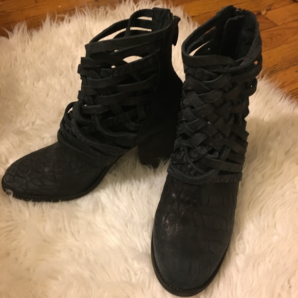 LAST ONE! Black Leather Bootie - Picture 2 of 3