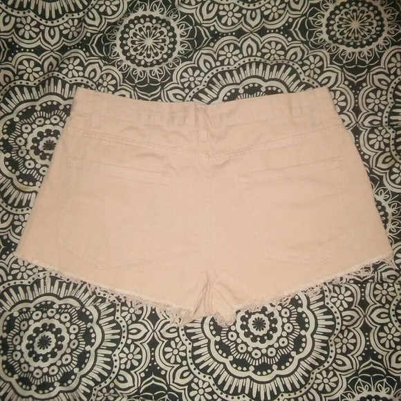 Peach Forever 21 Distressed Jean Shorts - Picture 2 of 3