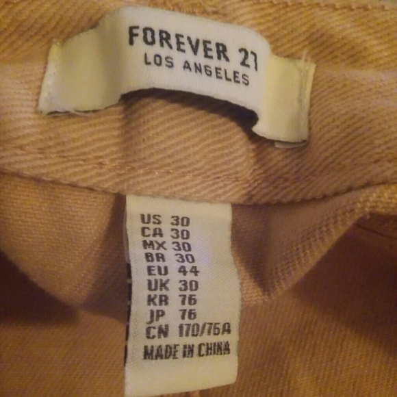 Peach Forever 21 Distressed Jean Shorts - Picture 3 of 3