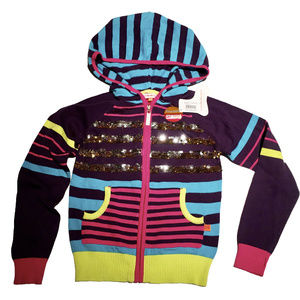 NWT😍😘Stripe Color Blocked Sequin Sweater