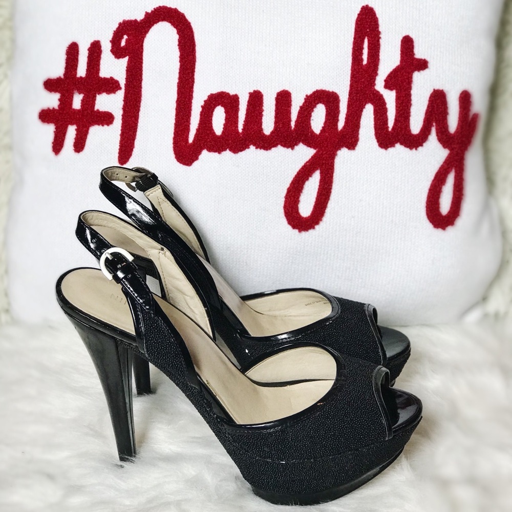 Nine West Beaded Platform Heels