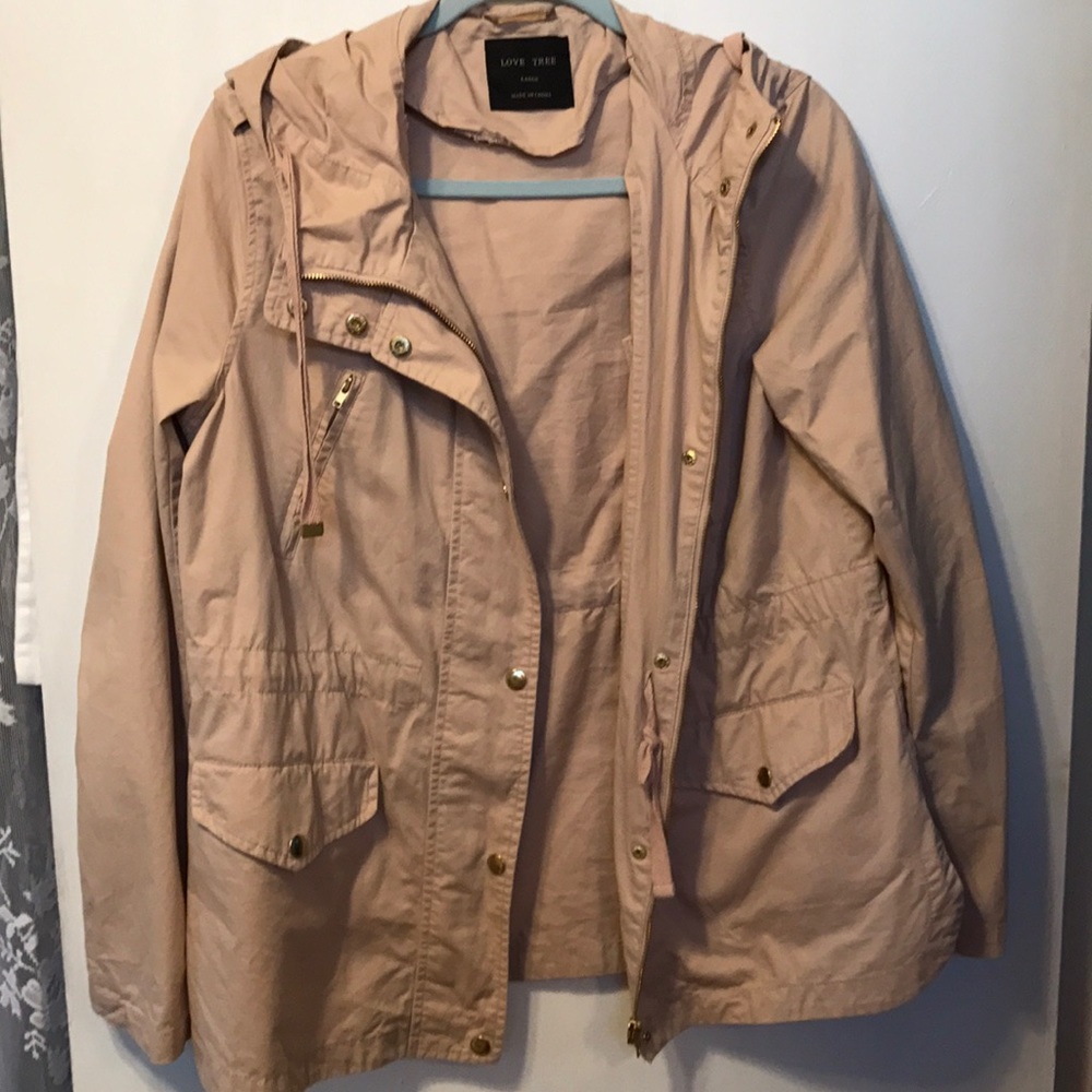Light dusty pink Love Tree Anorak jacket
