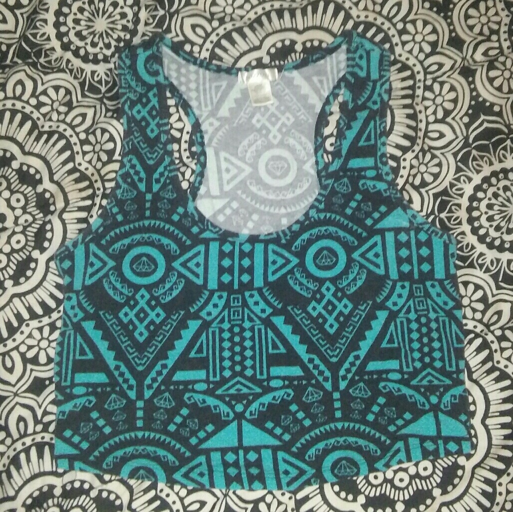Tribal & Diamond Crop Top