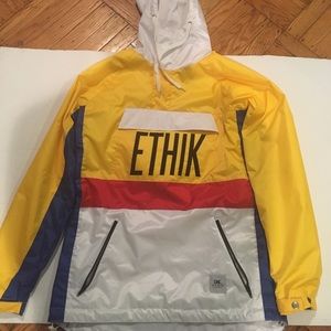 Multi colored ethik windbreaker