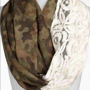 Nordstrom BP camo and lace infinity scarf