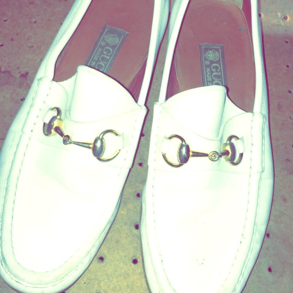 Gucci loafers white