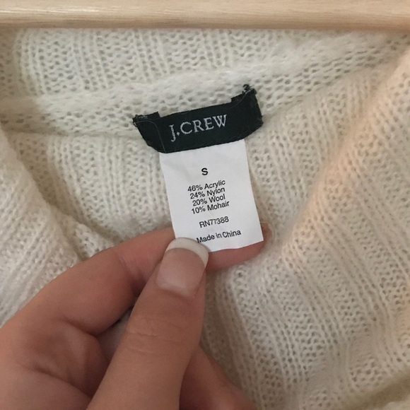 J Crew Cream Over the Shoulder / Cowl neck Sweater - Picture 2 of 3
