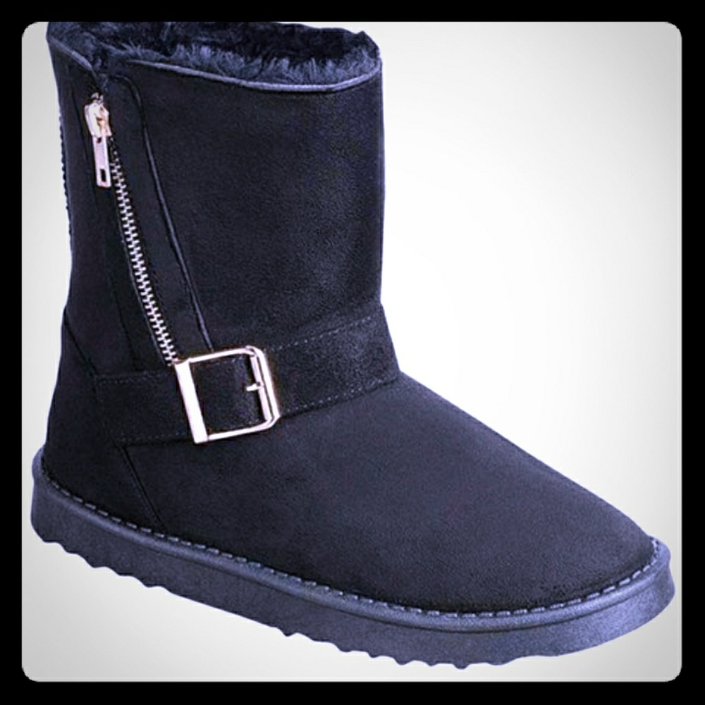 Girl's Winter Black Ankle Boots