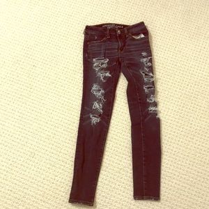 american eagle super stretch jeans skinny