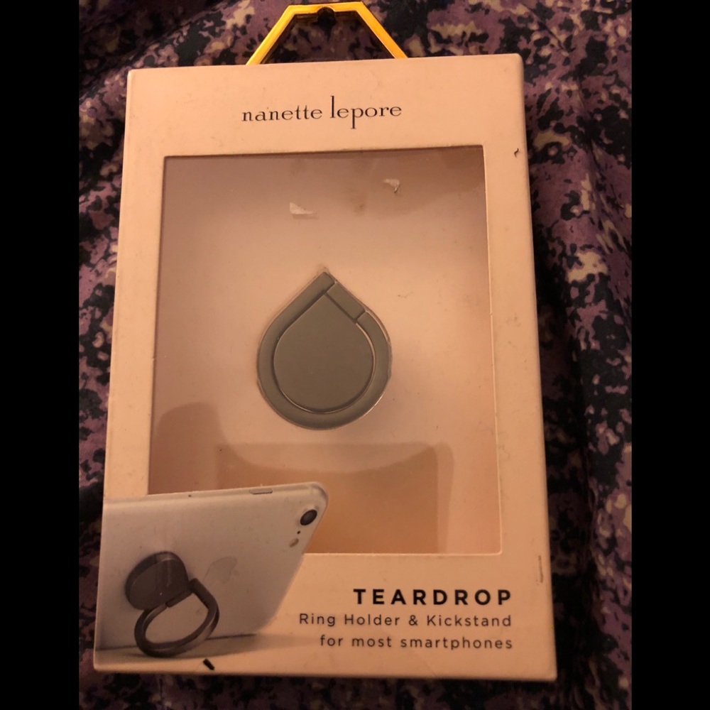 Nanette Lepore teardrop ring stand for phone.