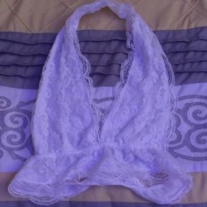white cute small sized bralette