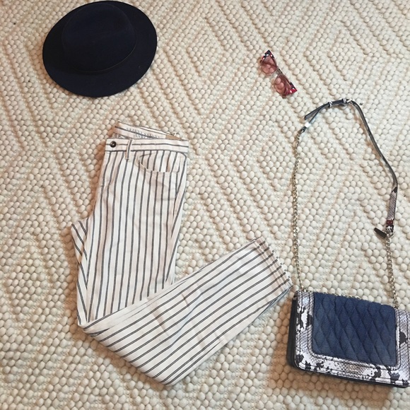 Madewell Denim - Madewell striped skinny jeans