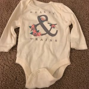 Beauty and brains onesie