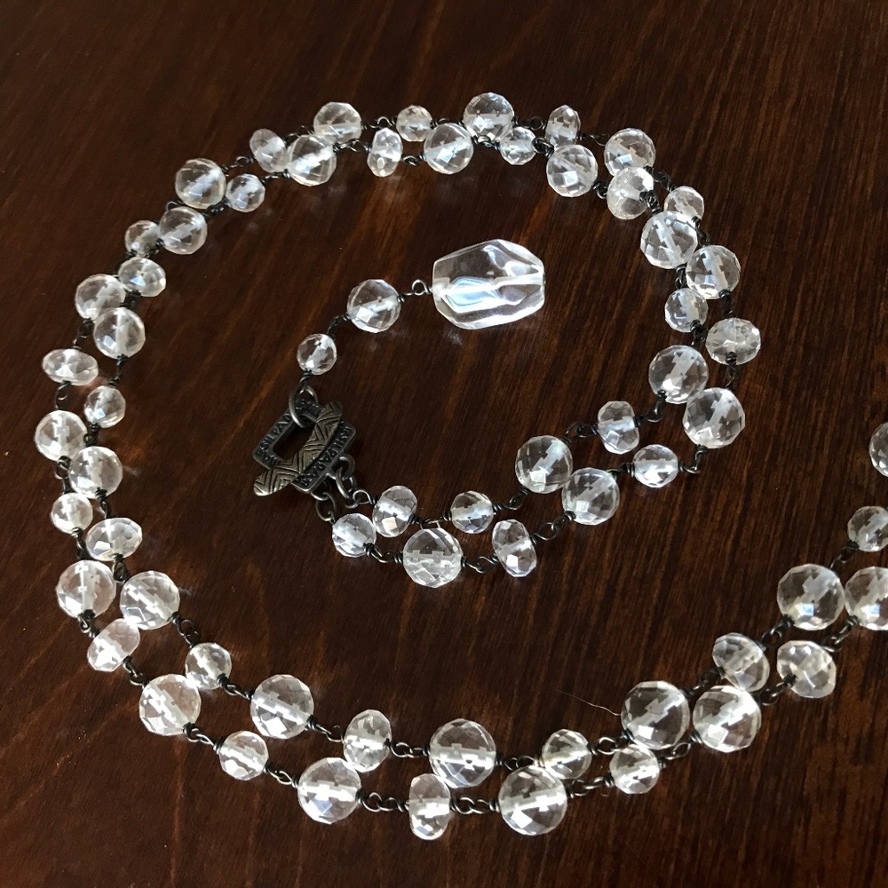 Silpada Vintage Glass Toggle Necklace