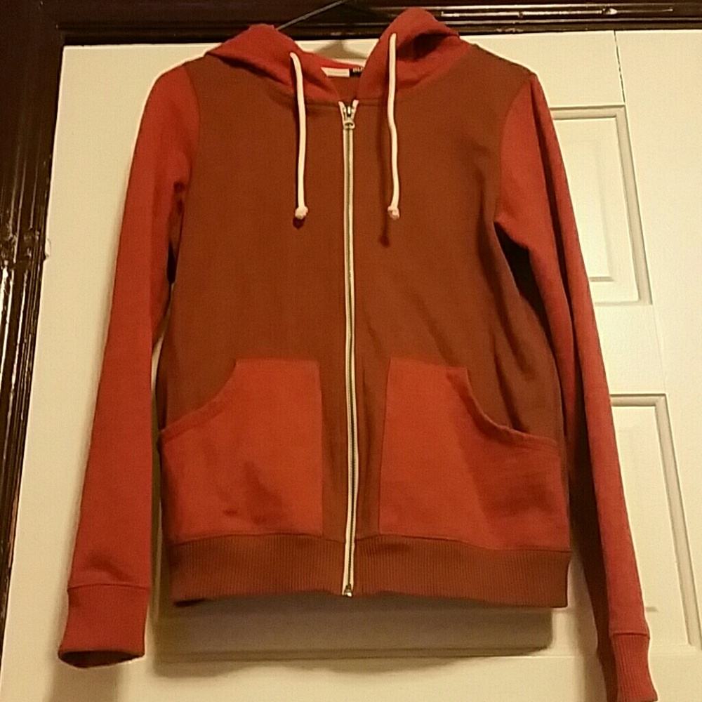 BDG  two toned zip up hoodie