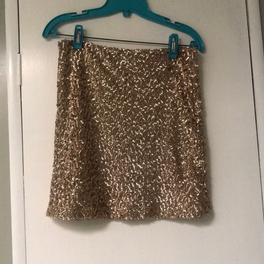 Gold Sequin Skirt