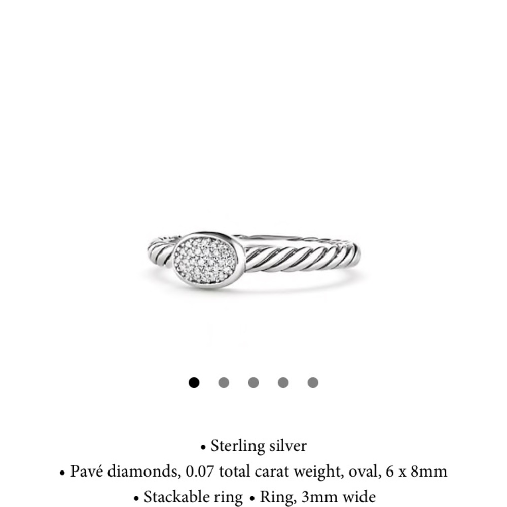 David Yurman Petite Oval Ring With diamonds