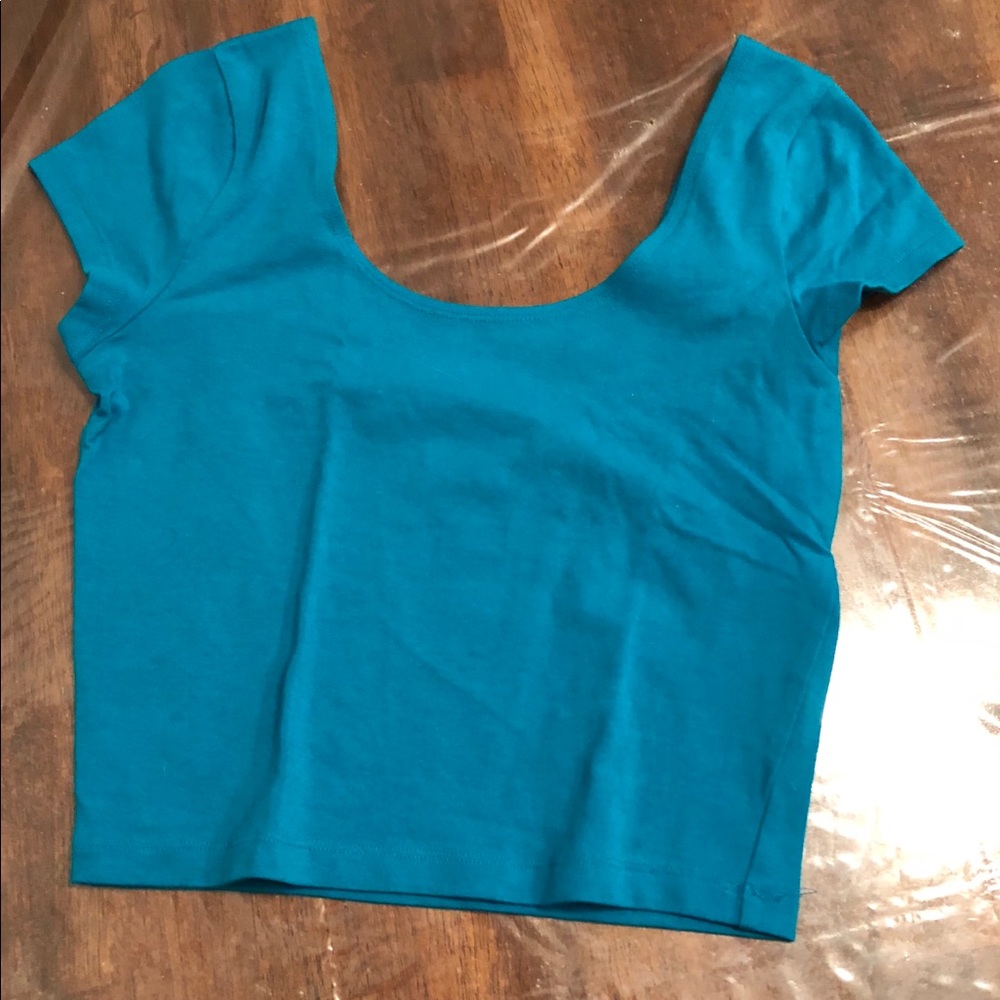Teal Crop Top