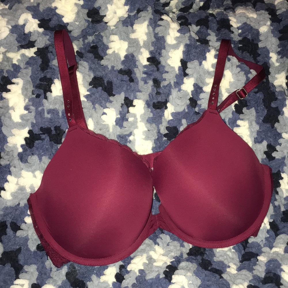 MAROON LACED BRA