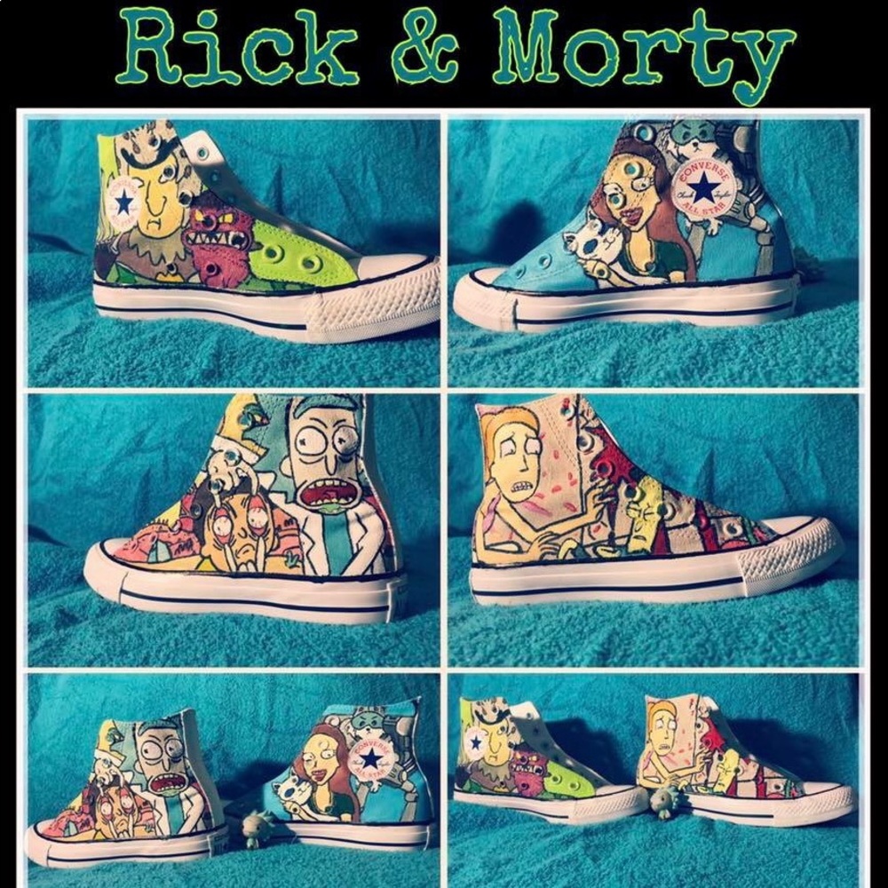 Hand painted customizable Rick & Morty Shoes