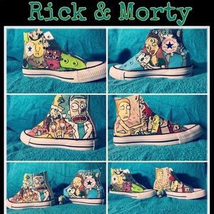 Hand painted customizable Rick & Morty Shoes