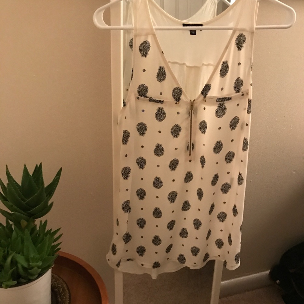 Express shirt with gold zipper- medium