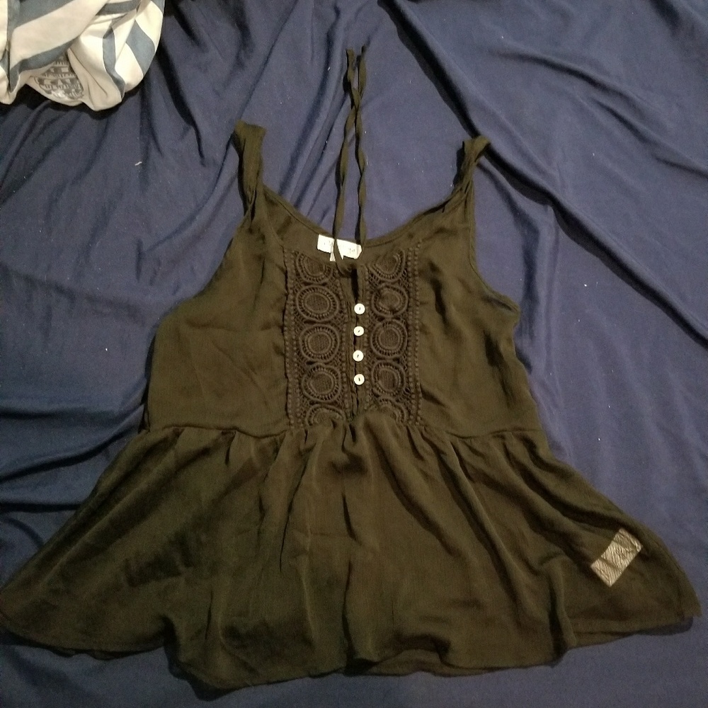 Black sheer tank top