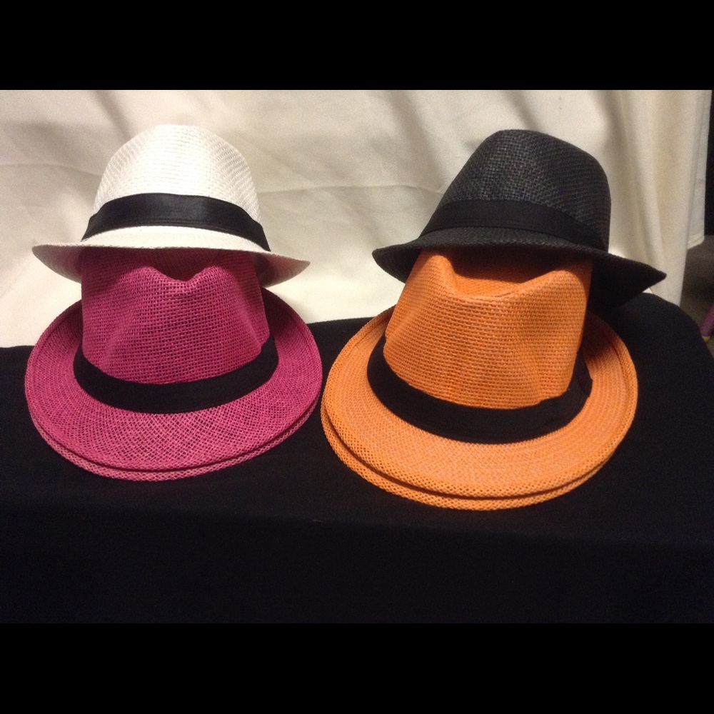 Cute Habana Hats with black ribbon detailing