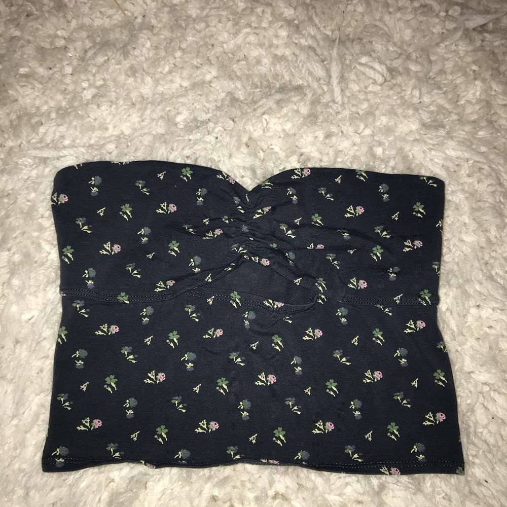 UO Peephole Floral Tube Top