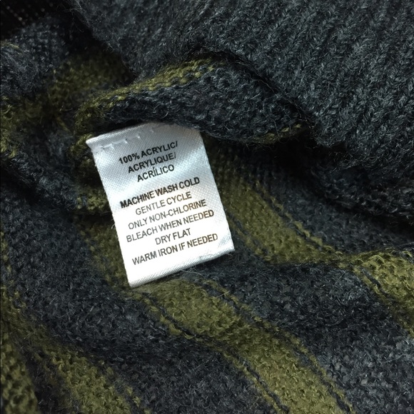 LOFT | Light Knit Striped Gray Green Sweater Large - Picture 6 of 8
