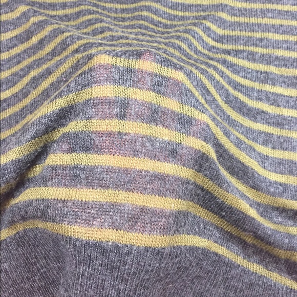 LOFT | Light Knit Striped Gray Green Sweater Large - Picture 8 of 8