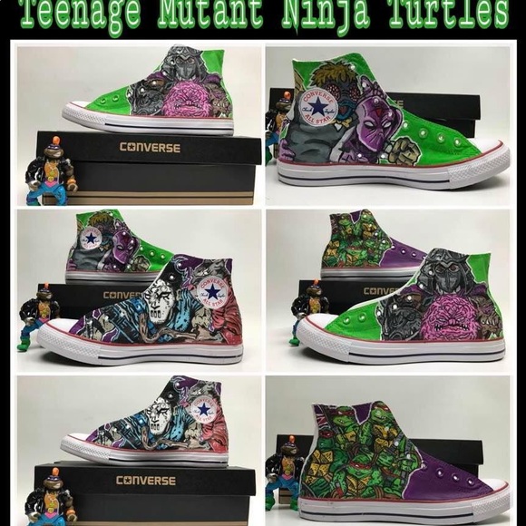 Hand Painted Teenage mutant Ninja Turtles Shoes - Picture 5 of 7
