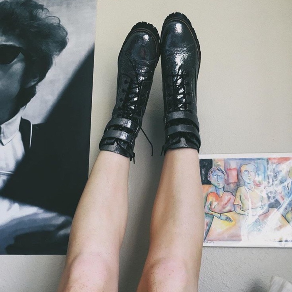 -Pewter Finn Combat Boots from Free People!-