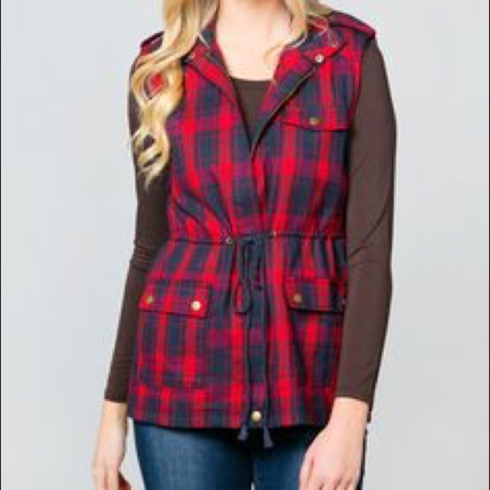 White Plum cinched vest