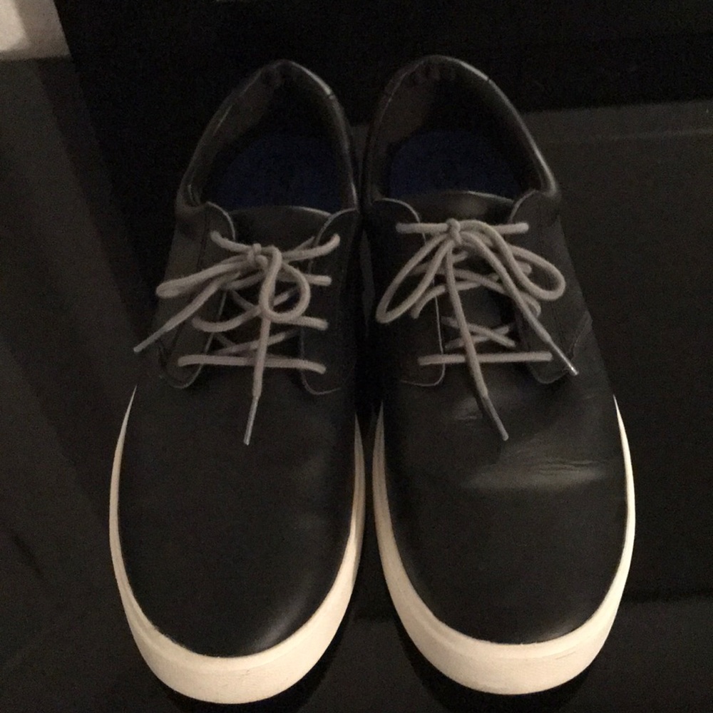 Black Leather Sneakers
