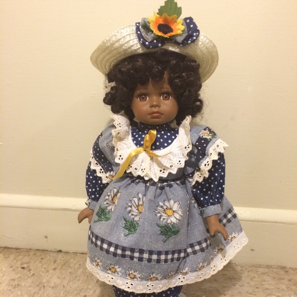 Collectable Porcelain Curley Hair Doll