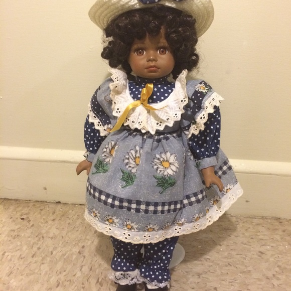 Collectable Porcelain Curley Hair Doll - Picture 5 of 7